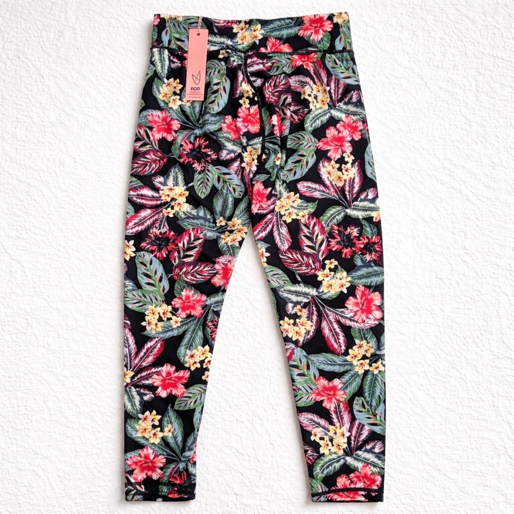 MINKPINK Move Tropical Floral High Rise Leggings L NWT Lightweight Activewear